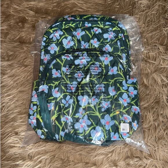 New Vera Bradley Essential Large Backpack Charlotte Stems Ultralight main image 13